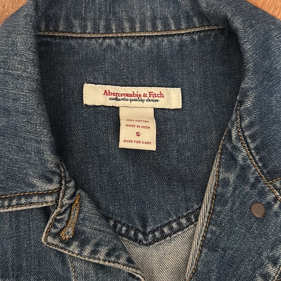Abercrombie & Fitch jean jacket vest - Picture 3 of 4